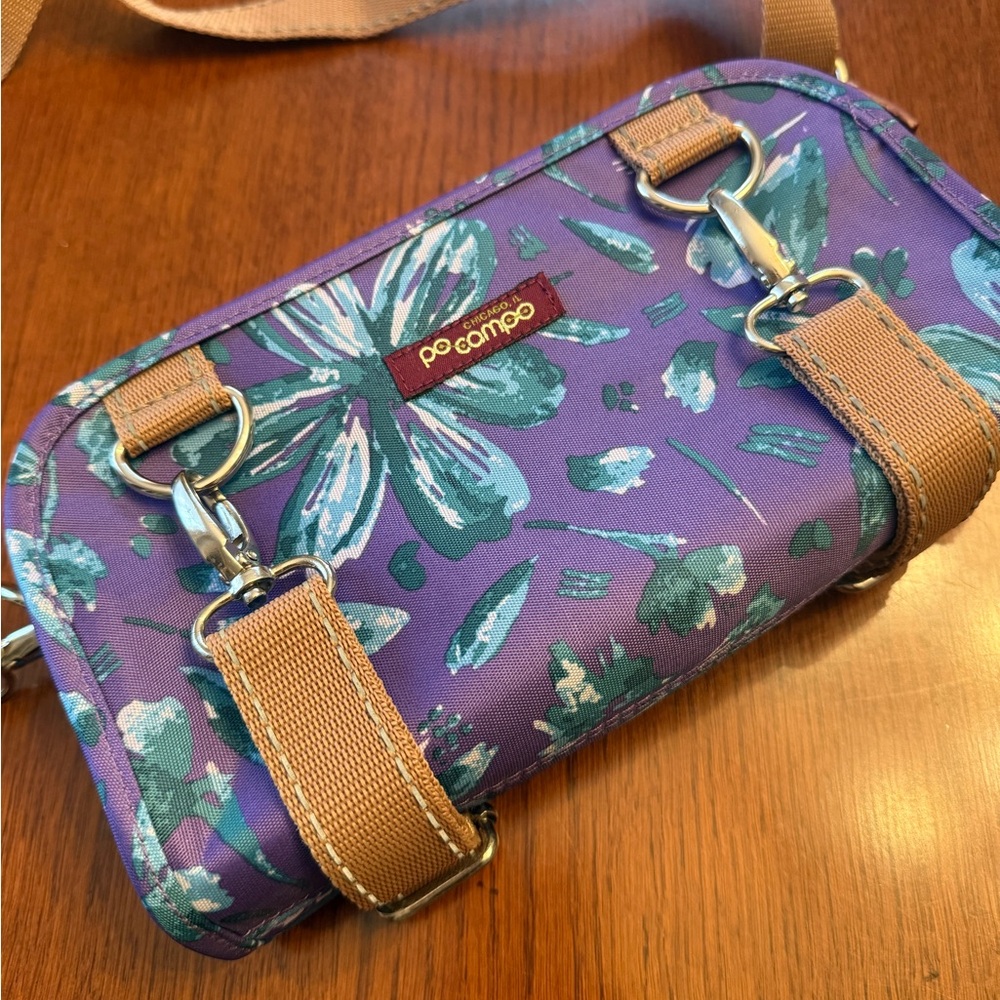 Po Campo Purple Floral Travel Bag